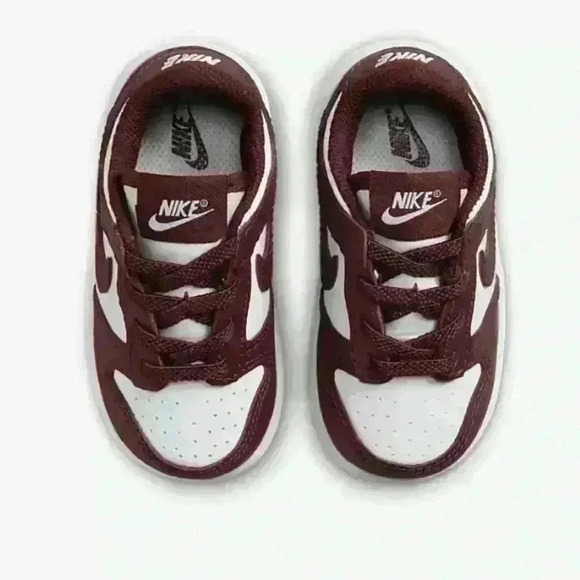 Bling Nike Dunk Low Baby Toddler Brown Sneaker Shoes Customized with Crystals - Picture 3 of 6